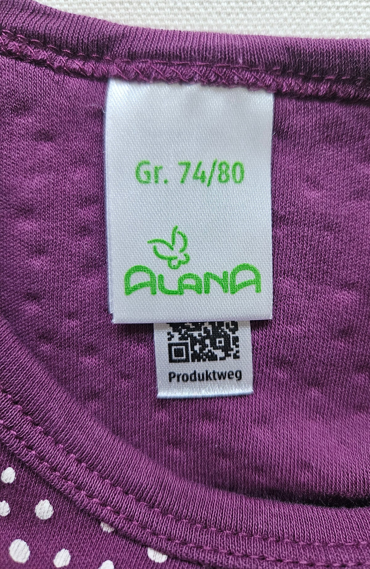 ALANA Langarmbody mit Pünktchen & Rüschen | Gr. 74/80