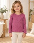 Langarmshirt Rippstoff floral – Gr. 104 – NEXT