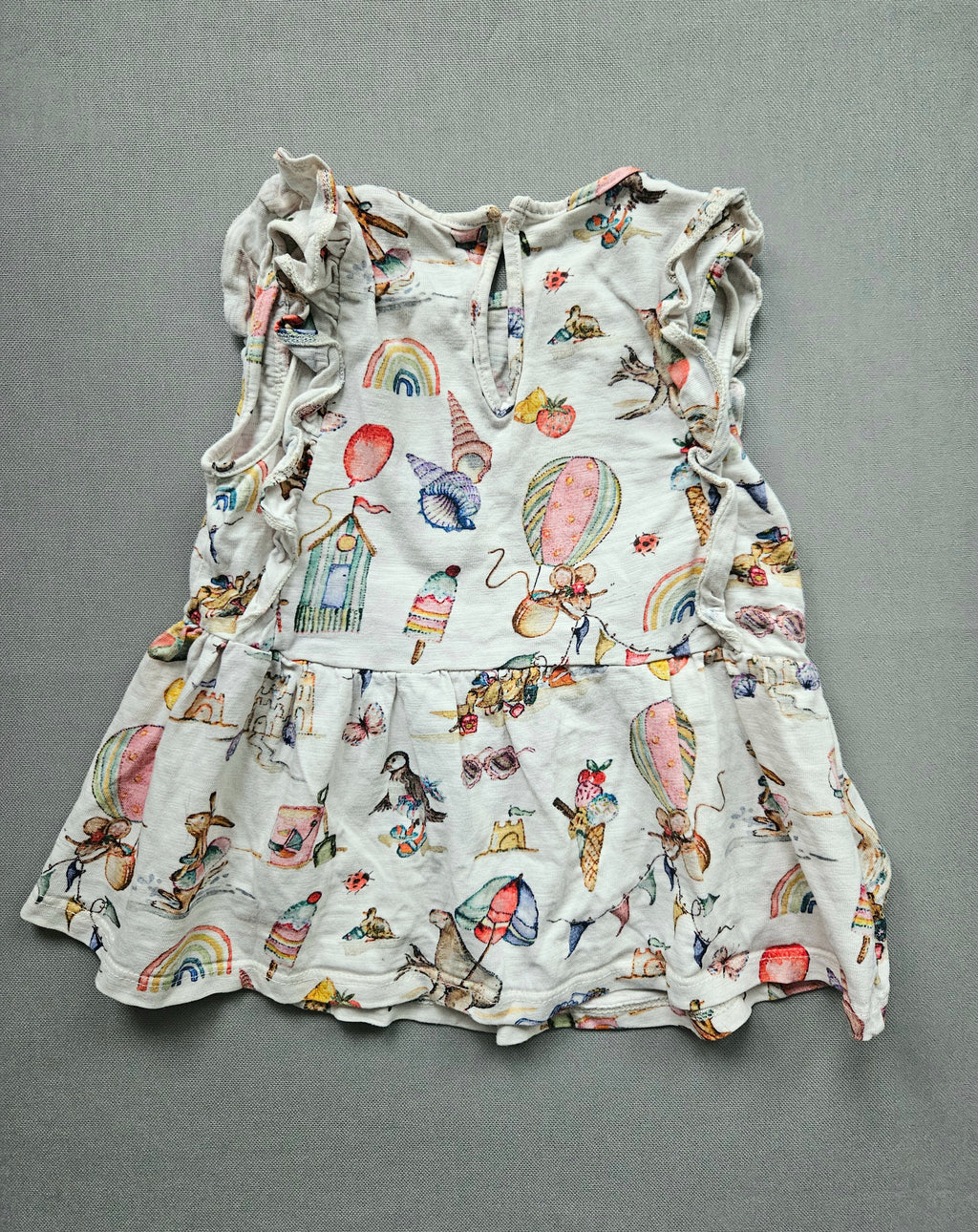 Sommer Tunika bunt mit Tier- & Strandmotiv – Gr. 104 – NEXT