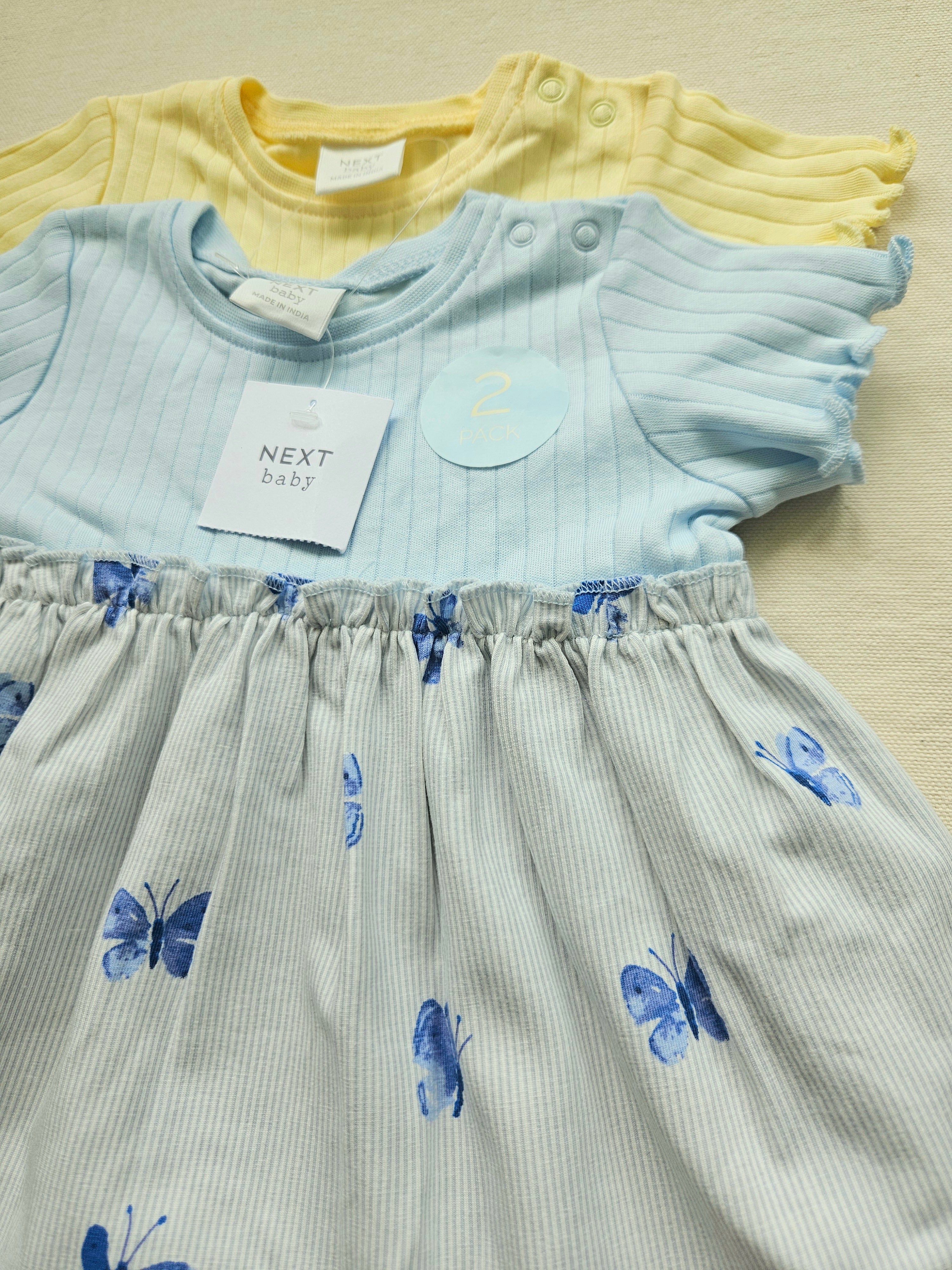 Next Baby 2er-Kleiderset 🦋 | Gr. 62 | Neu mit Etikett