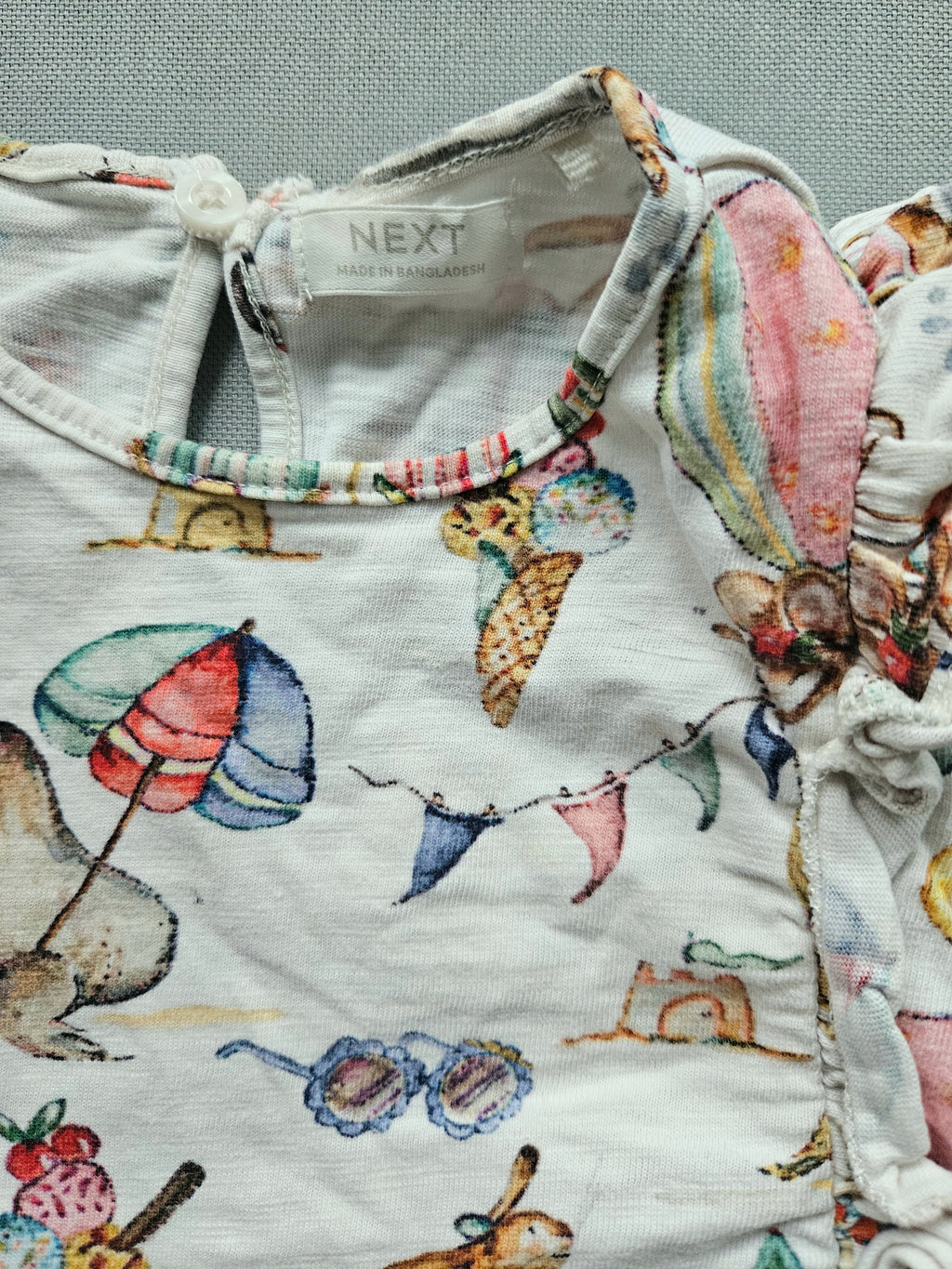 Sommer Tunika bunt mit Tier- & Strandmotiv – Gr. 104 – NEXT