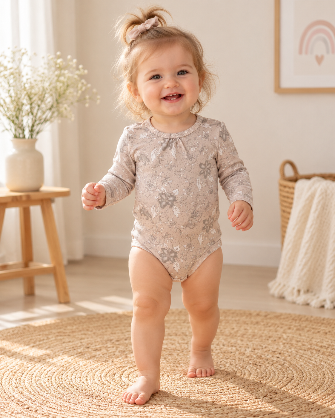 En Fant Langarmbody floral 🌸 | Gr. 80