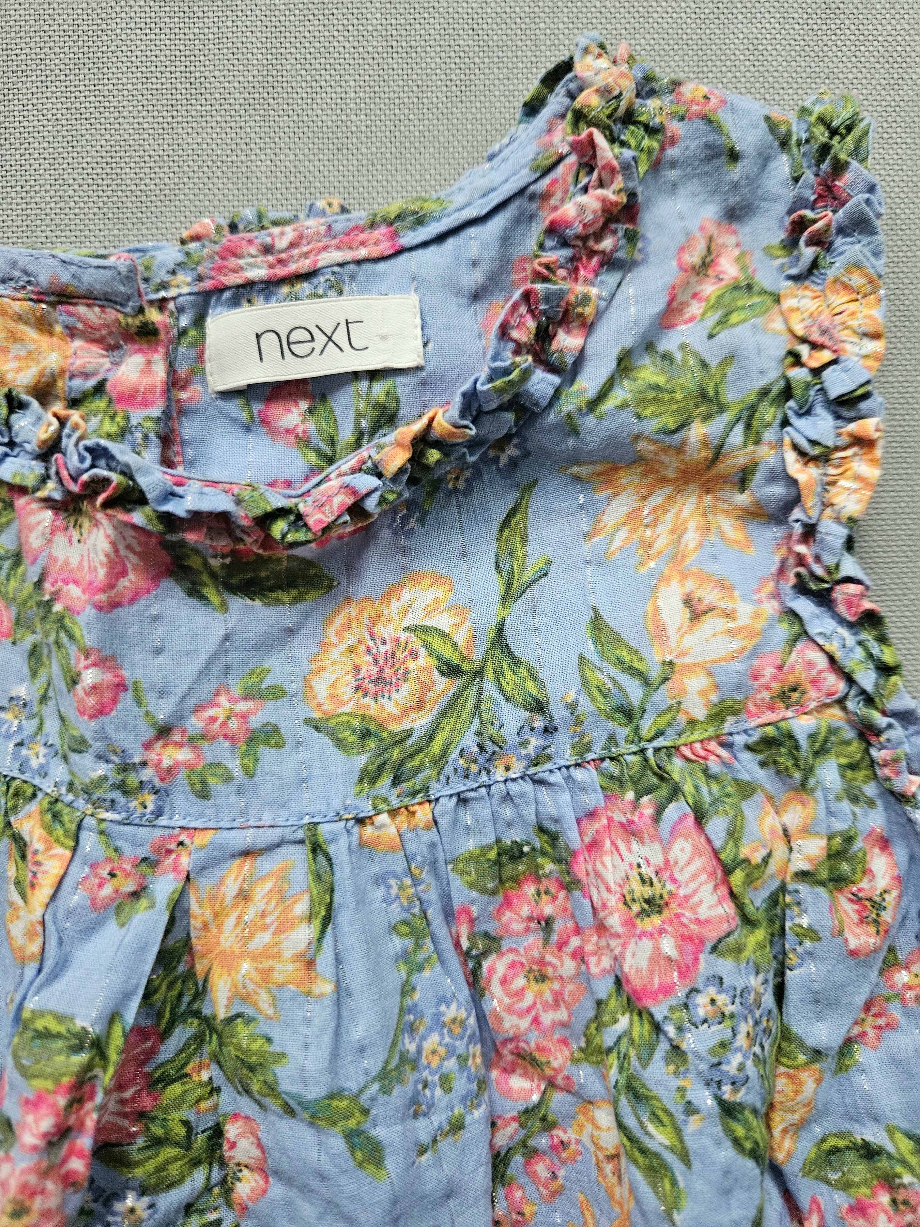 Sommer Tunika Blumen hellblau – Gr. 104 – NEXT