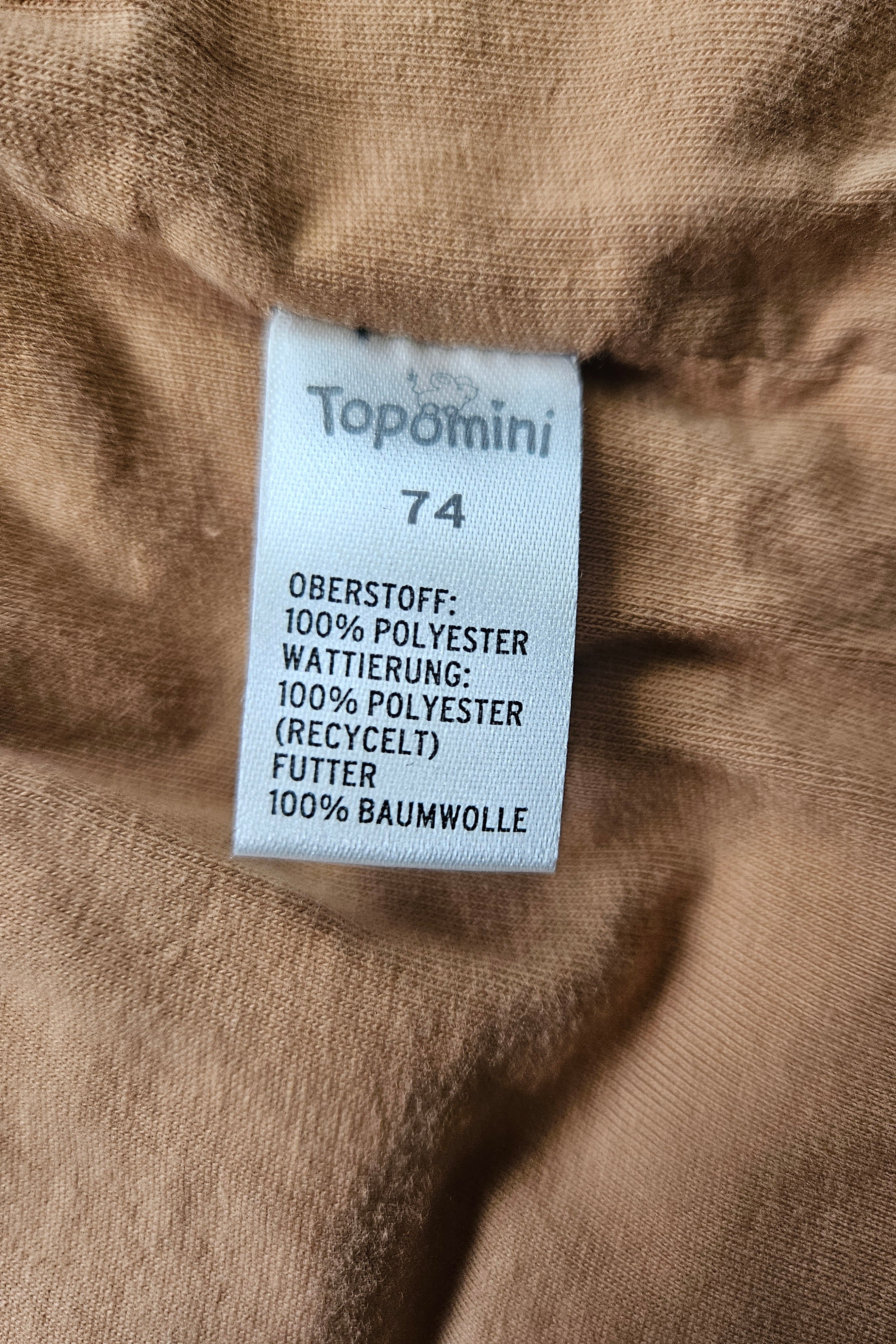 Topomini gefütterte Steppweste mit Kapuze | Gr. 74