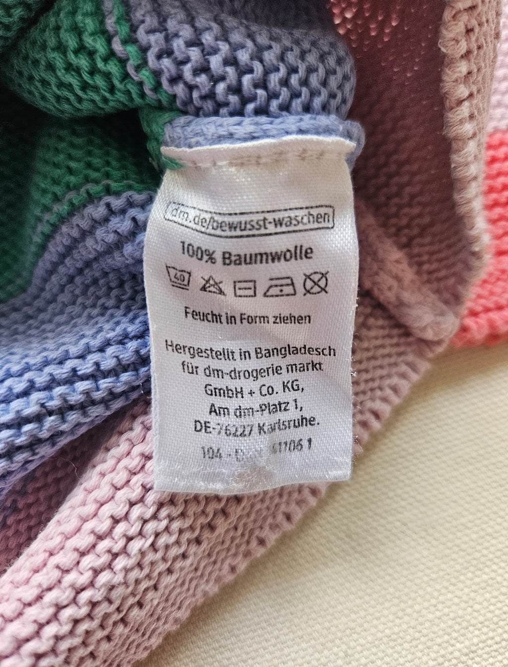 PUSBLU Regenbogen-Strickjacke aus Baumwolle 🌈 | Gr. 104