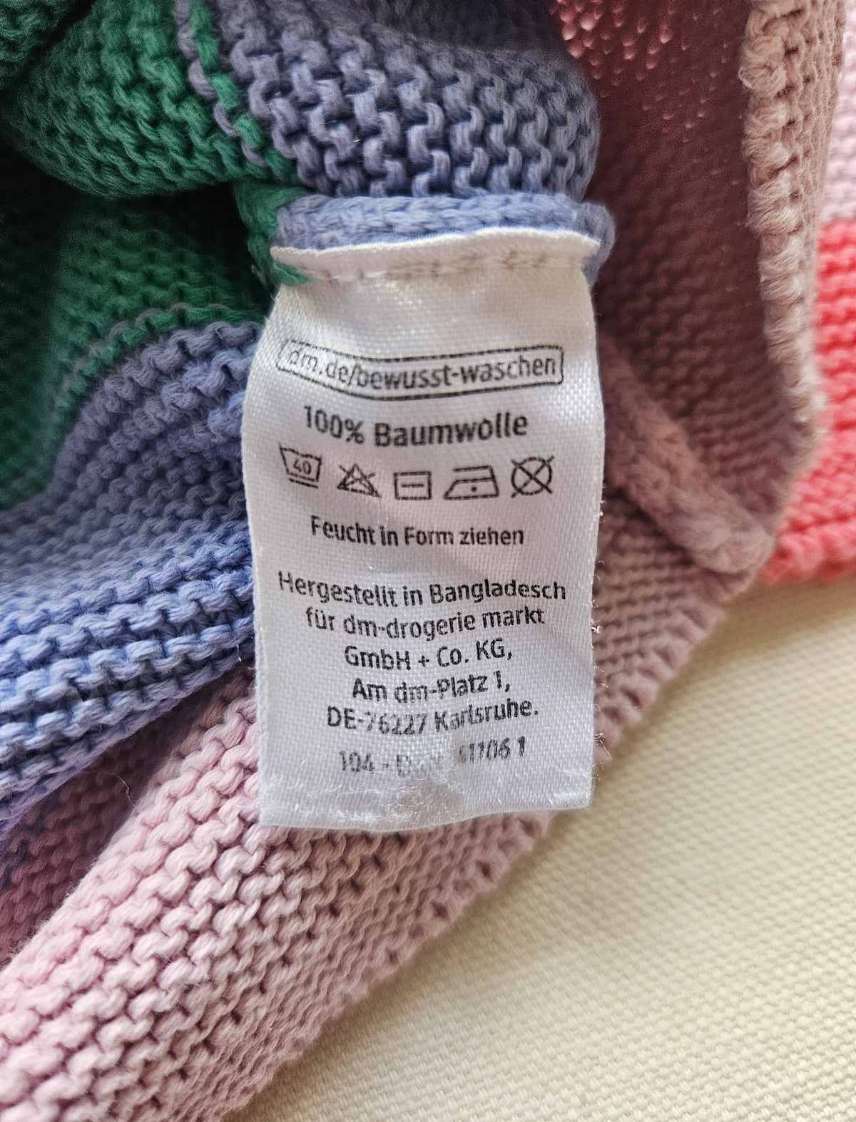 PUSBLU Regenbogen-Strickjacke aus Baumwolle 🌈 | Gr. 104