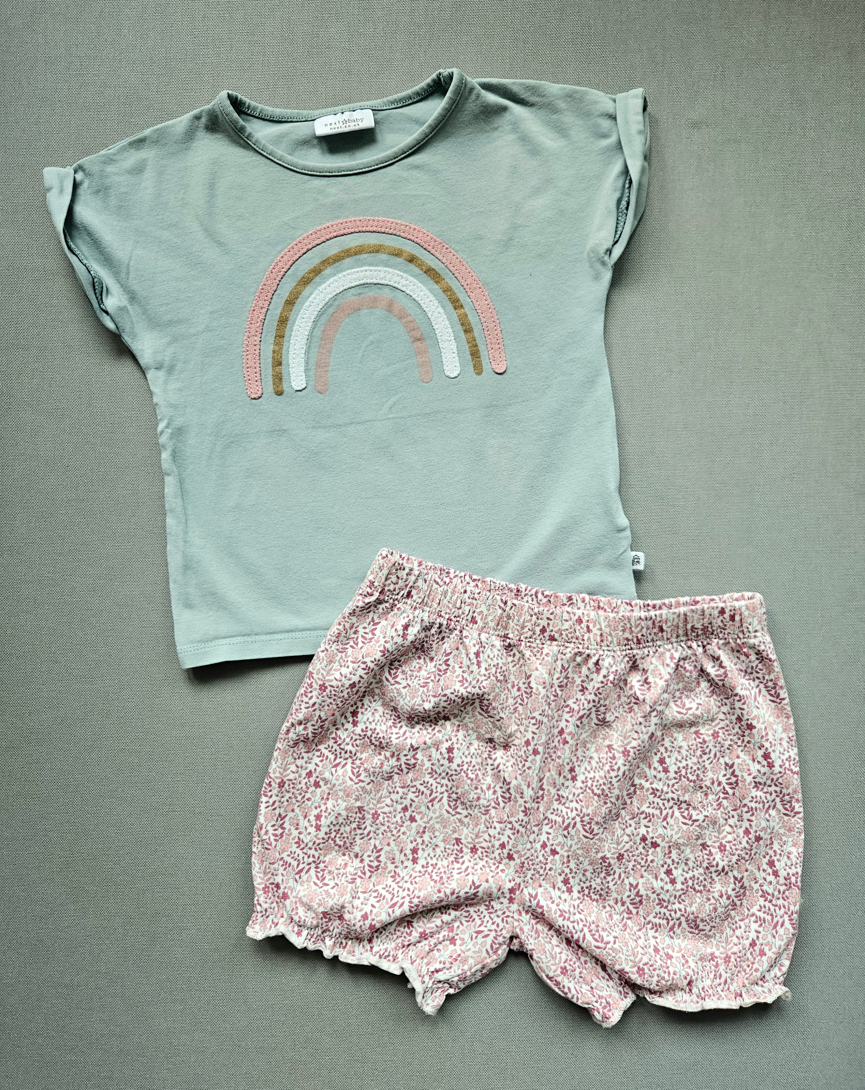 Sommer-Outfit Shorts + T-Shirt - Größe 86 - NEXT