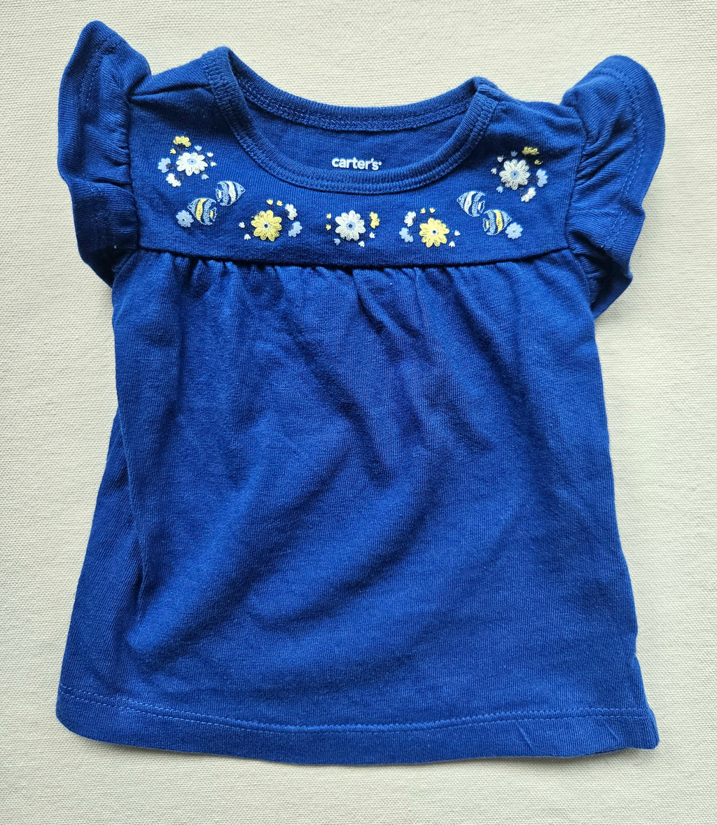 Carter's Sommer-Set mit gestreifter Leinen-Shorts | Gr. 62