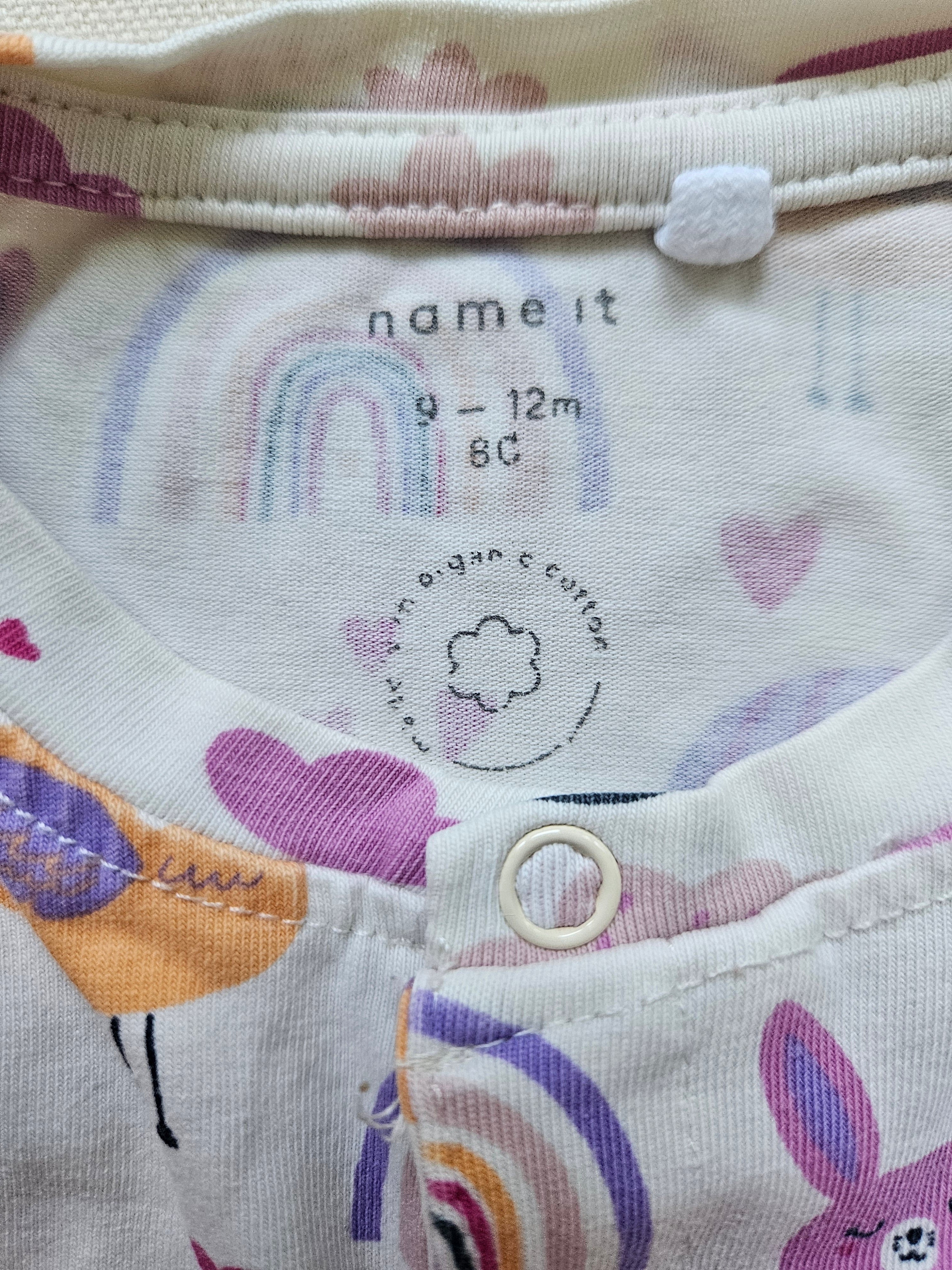 Name It Schlafoverall mit Häschen & Regenbogen | Gr. 80