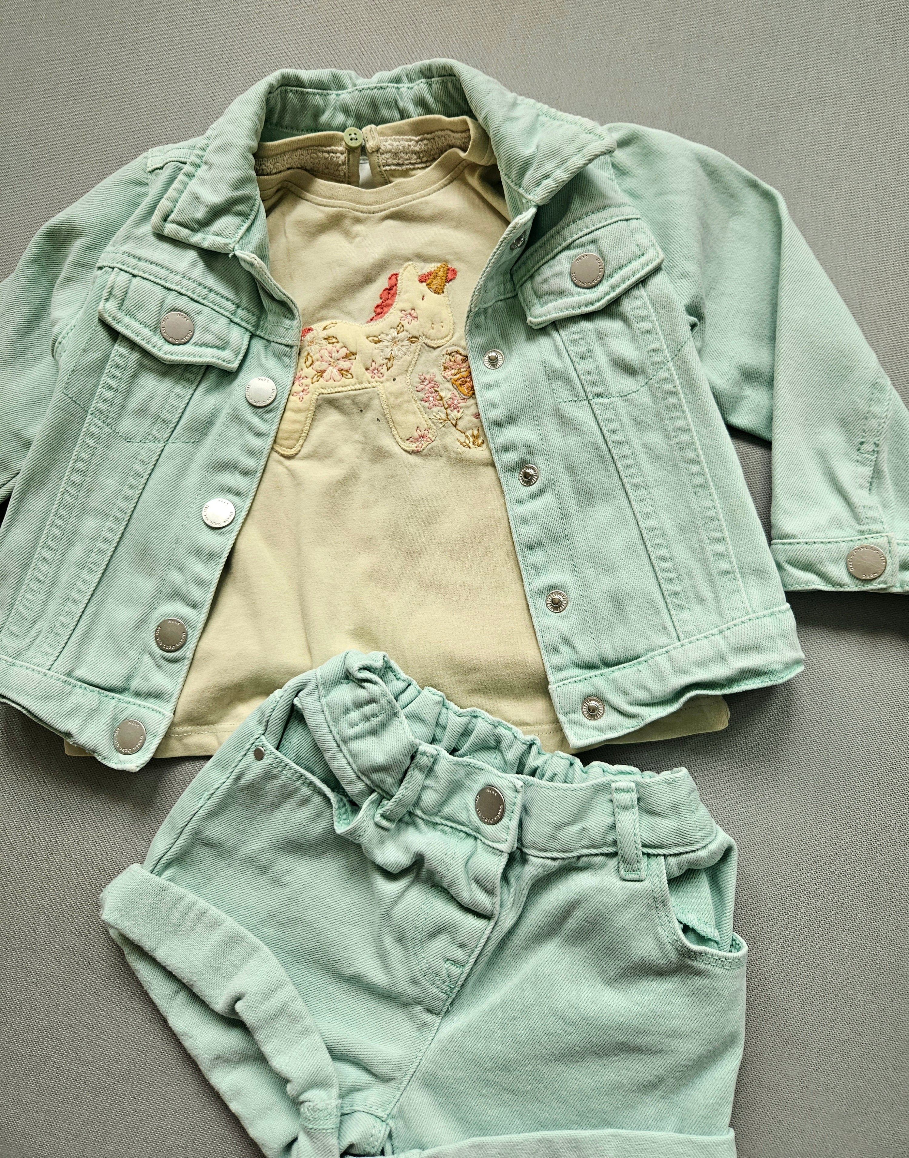 Next 3-teiliges Mädchen-Outfit mit Einhorn-Detail | Gr. 92
