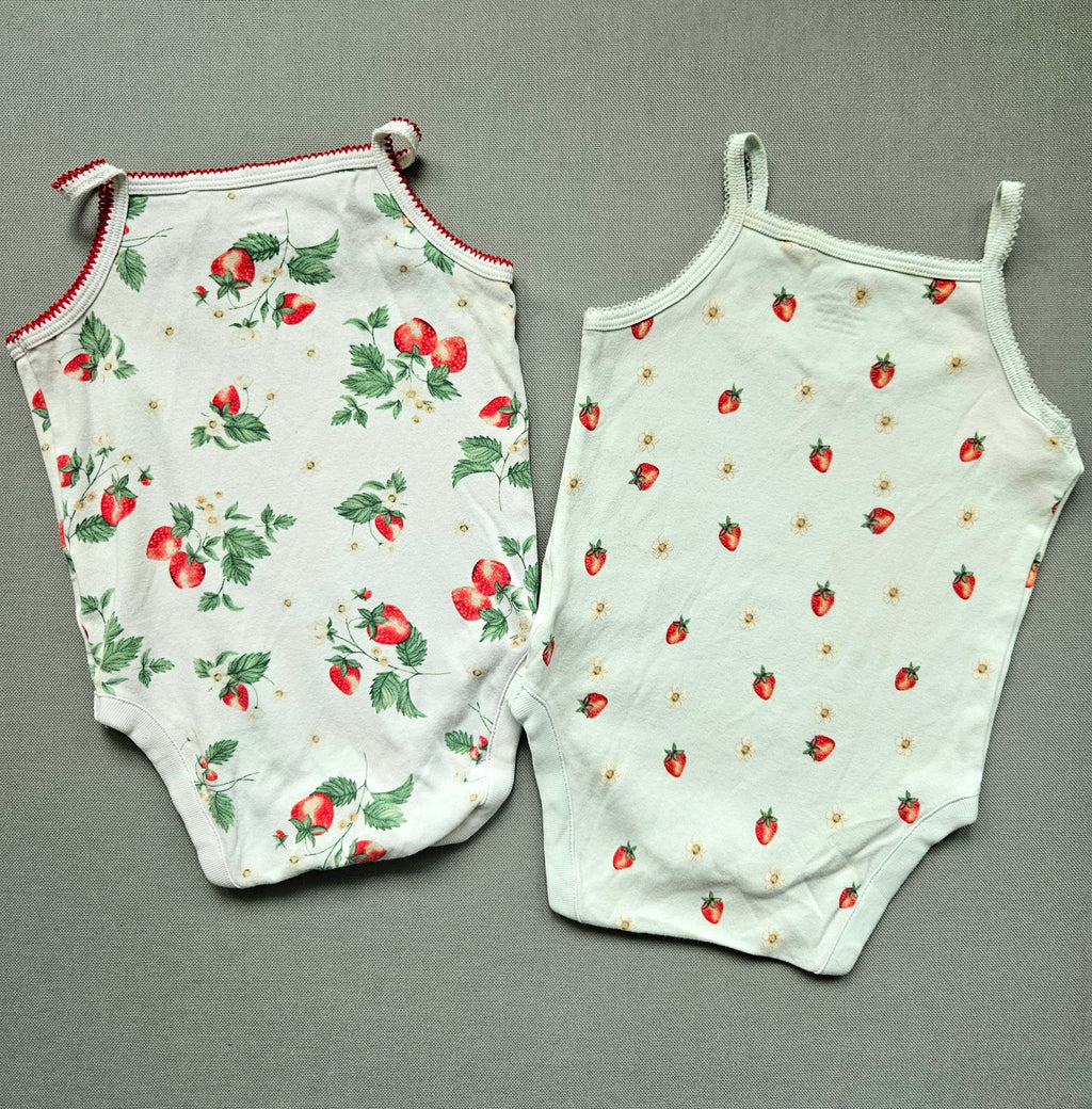 Next 2er Set Trägerbodys Erdbeerprint 🍓 | Gr. 80