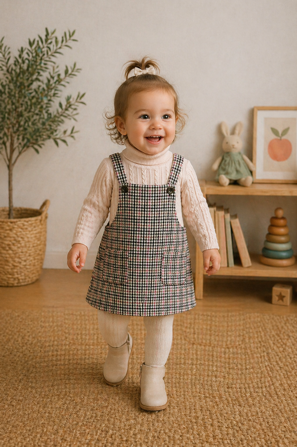 Outfit Strickpullover + Latzkleid - Größe 86 - NEXT
