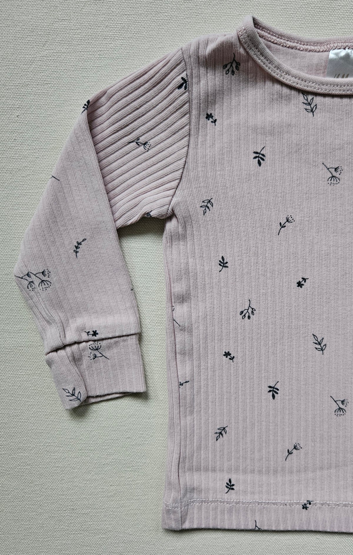 H&M 2-teiliges Ripp-Set mit Blumenprint 🌸 | Gr. 68