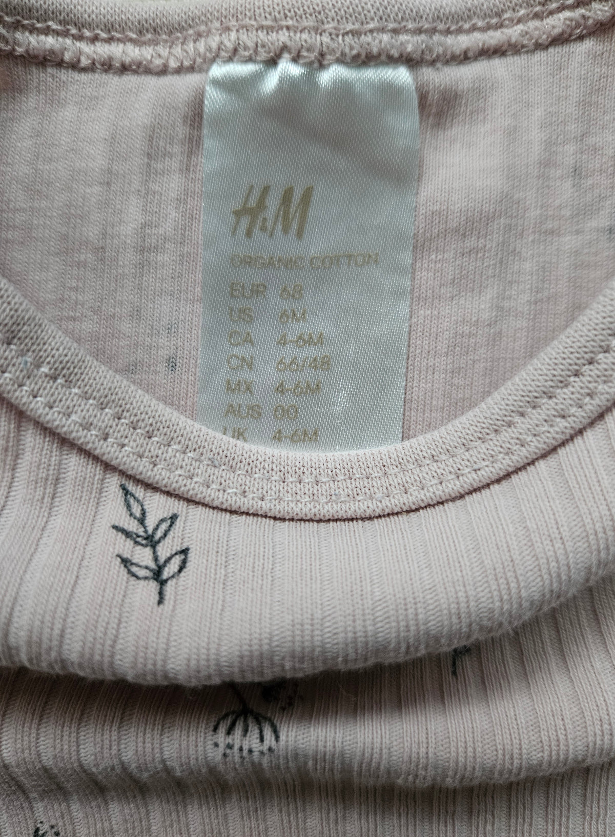 H&M 2-teiliges Ripp-Set mit Blumenprint 🌸 | Gr. 68