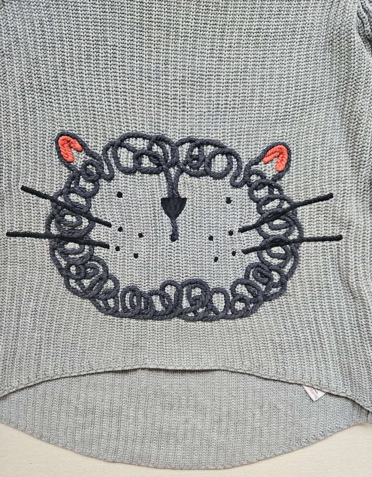 Next Strickpullover Katze grau 🦁 | Gr. 98