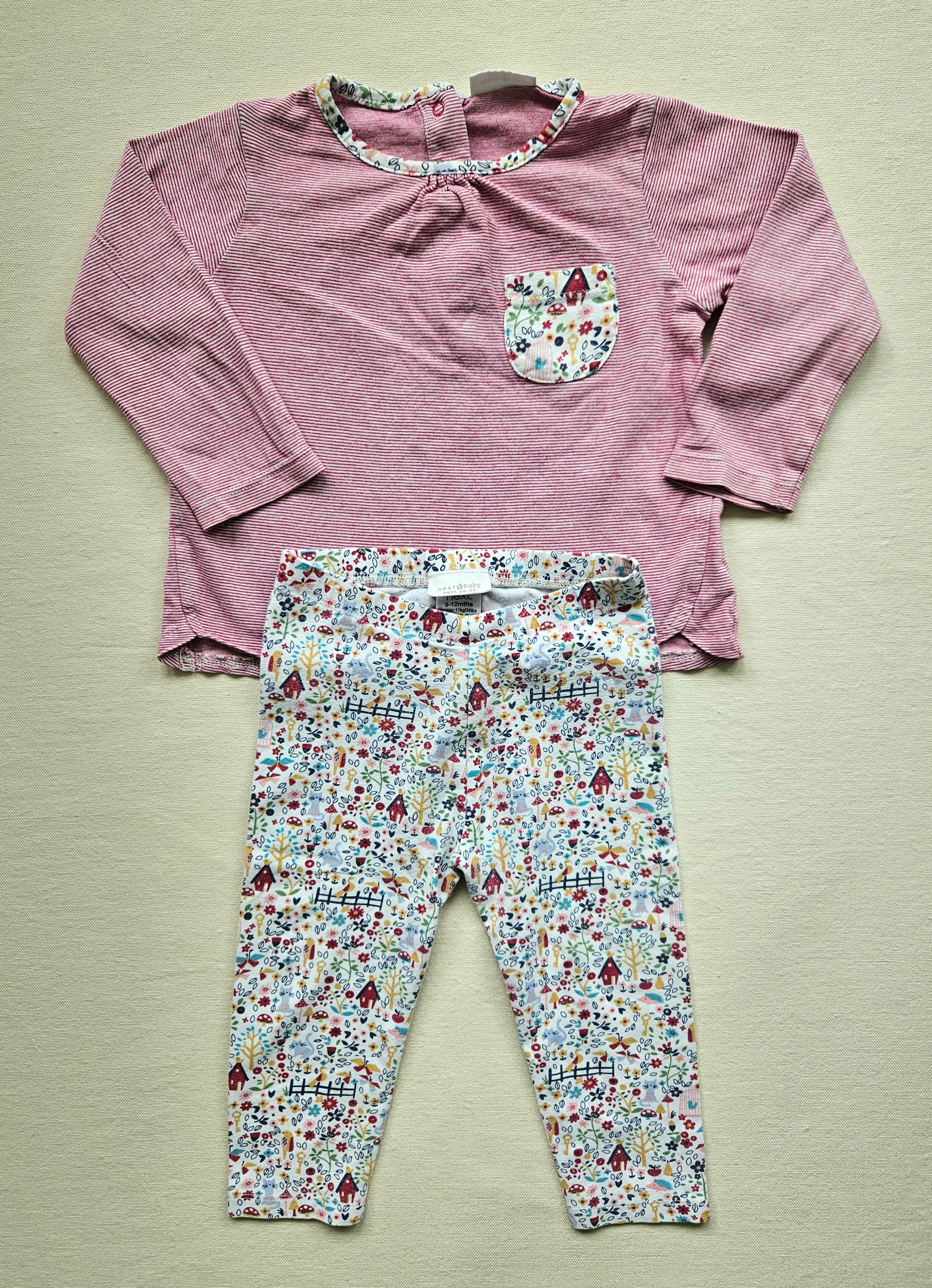 Next 2-teiliges Set mit Langarmshirt & Leggings 🏠 | Gr. 74