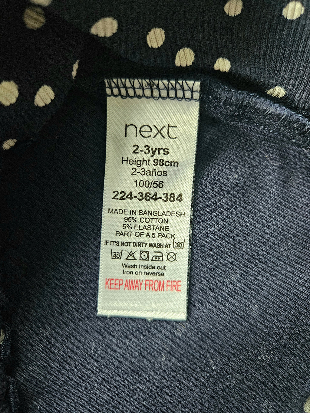 Langarmshirt gepunktet – Größe 98 – NEXT