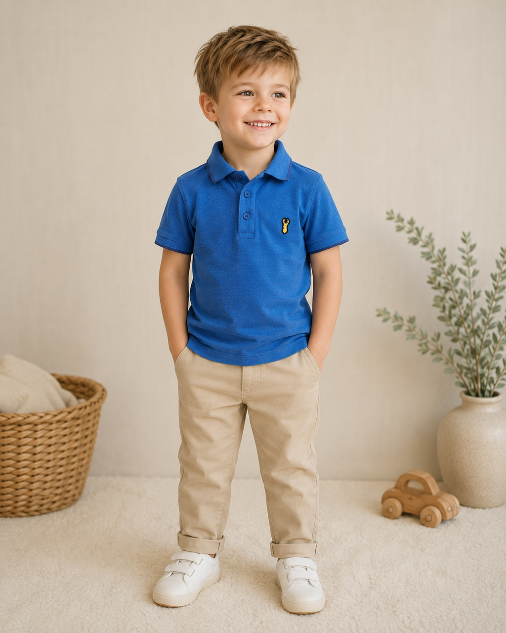 Next Poloshirt blau mit Stickerei 🫎 | Gr. 110