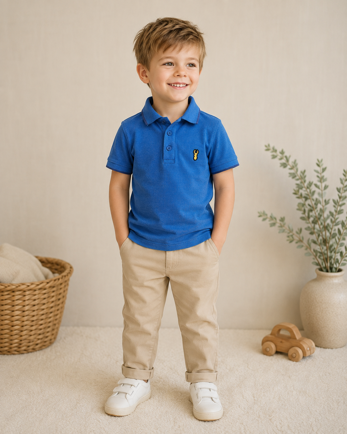 Next Poloshirt blau mit Stickerei 🫎 | Gr. 110