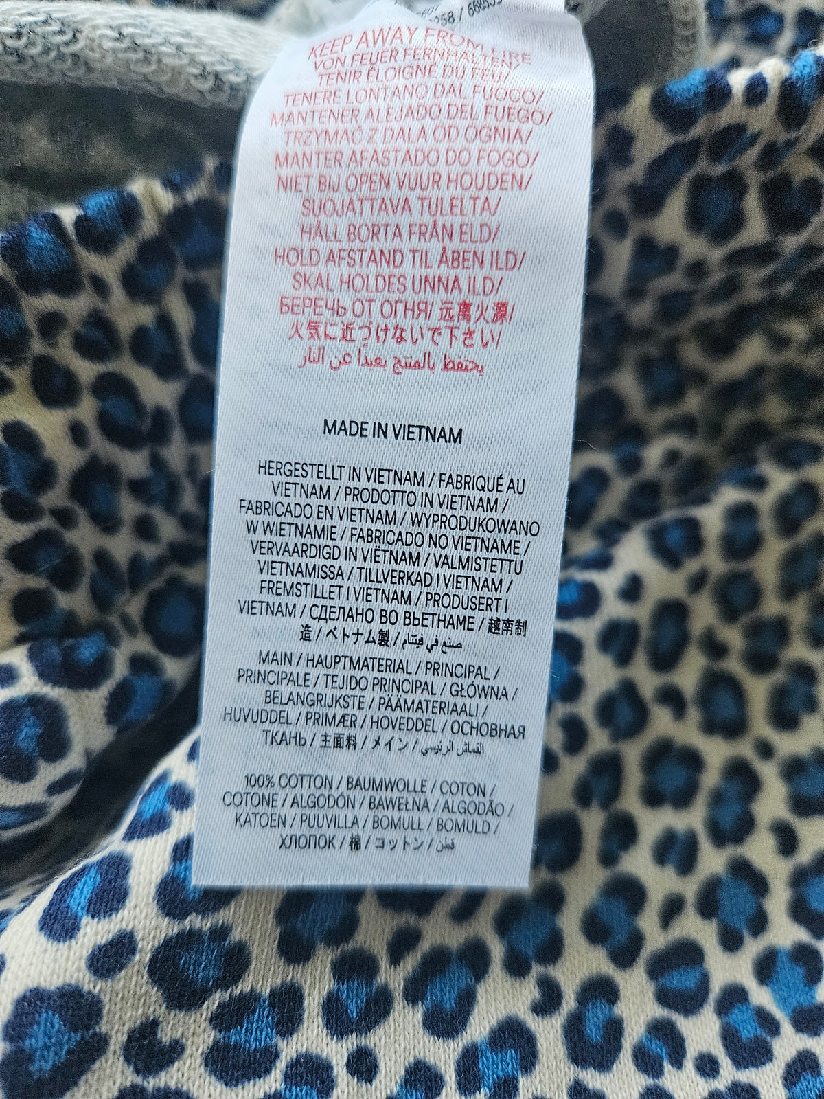 Mini Boden Jogginghose mit blauem Leo-Print 🐆 | Gr. 116