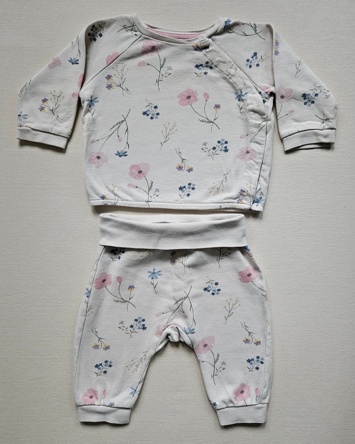 H&M 2-teiliges Baby-Set mit Blumenprint | Gr. 68