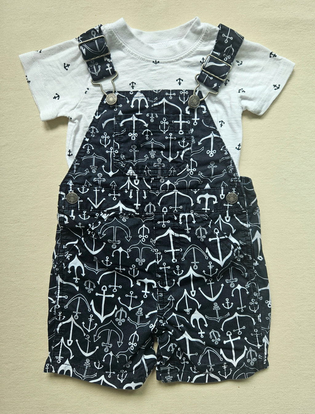 Carter's Anker-Set | Latzhose & T-Shirt ⚓️ | Gr. 80