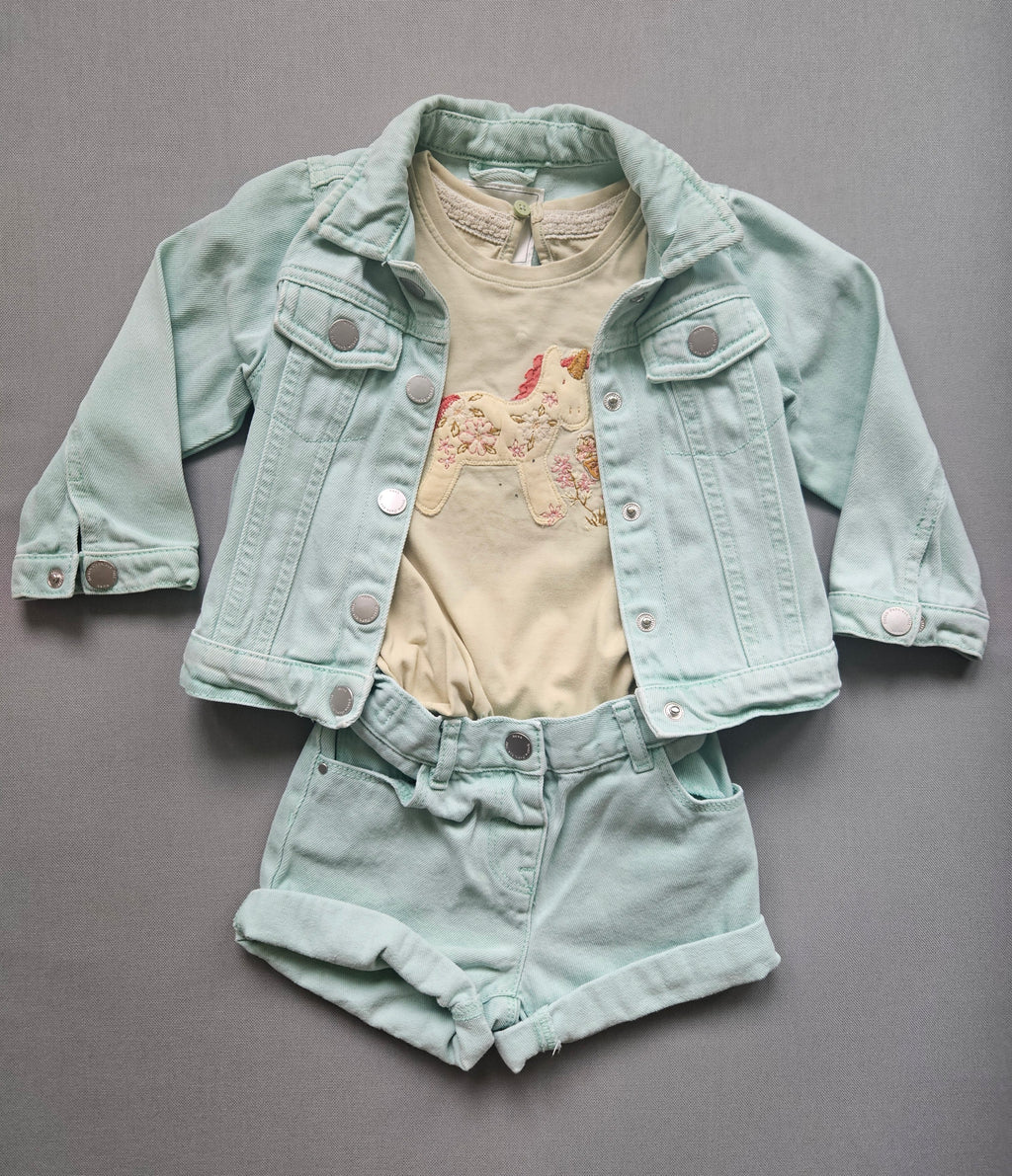 Next 3-teiliges Mädchen-Outfit mit Einhorn-Detail | Gr. 92