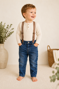 Hema Jeans mit Hosenträgern | Gr. 92
