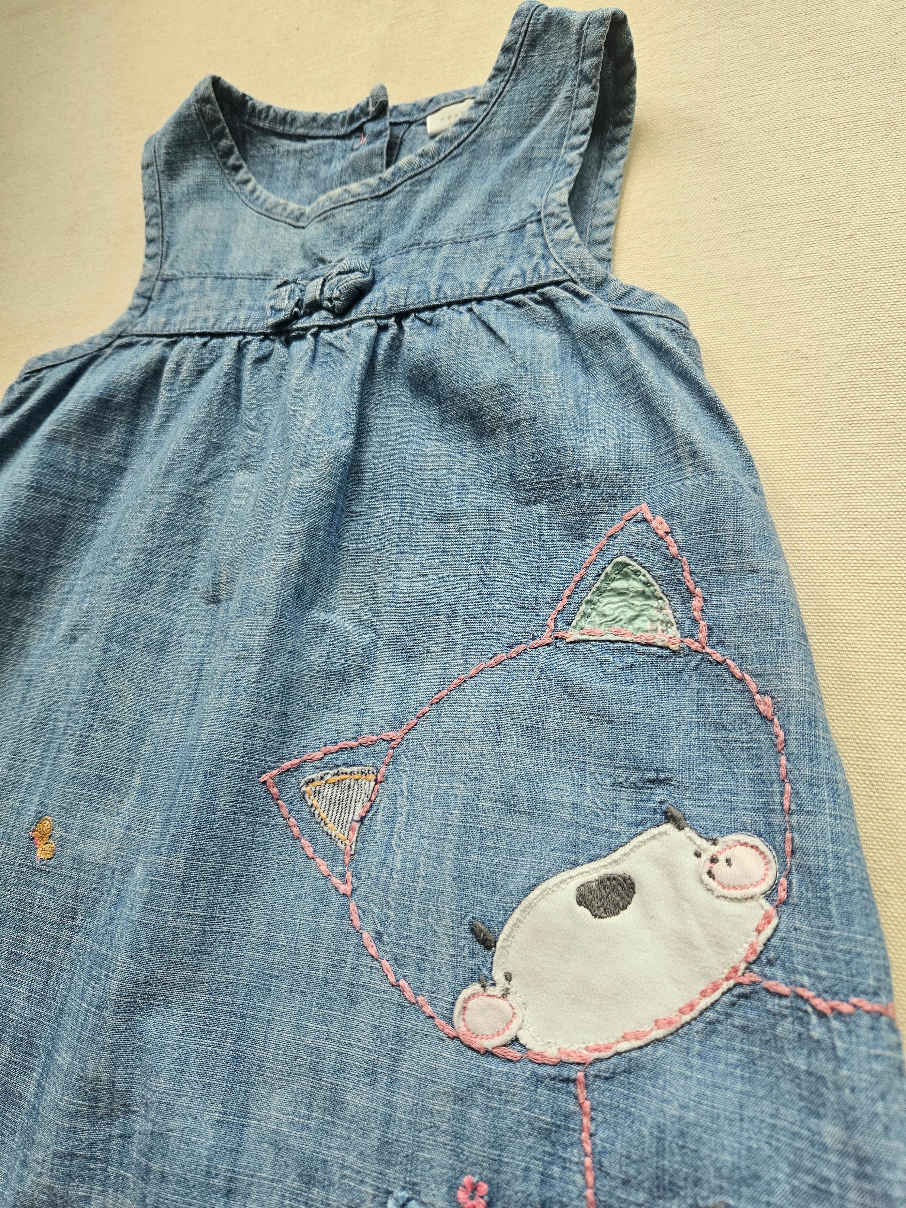 Next Baby Jeanskleid mit Fuchs-Motiv 🦊 | Gr. 86