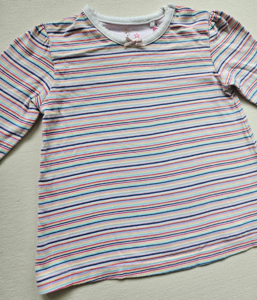Next Baby 2-teiliges Set aus Jeans-Latzkleid & Langarmshirt | Gr. 68