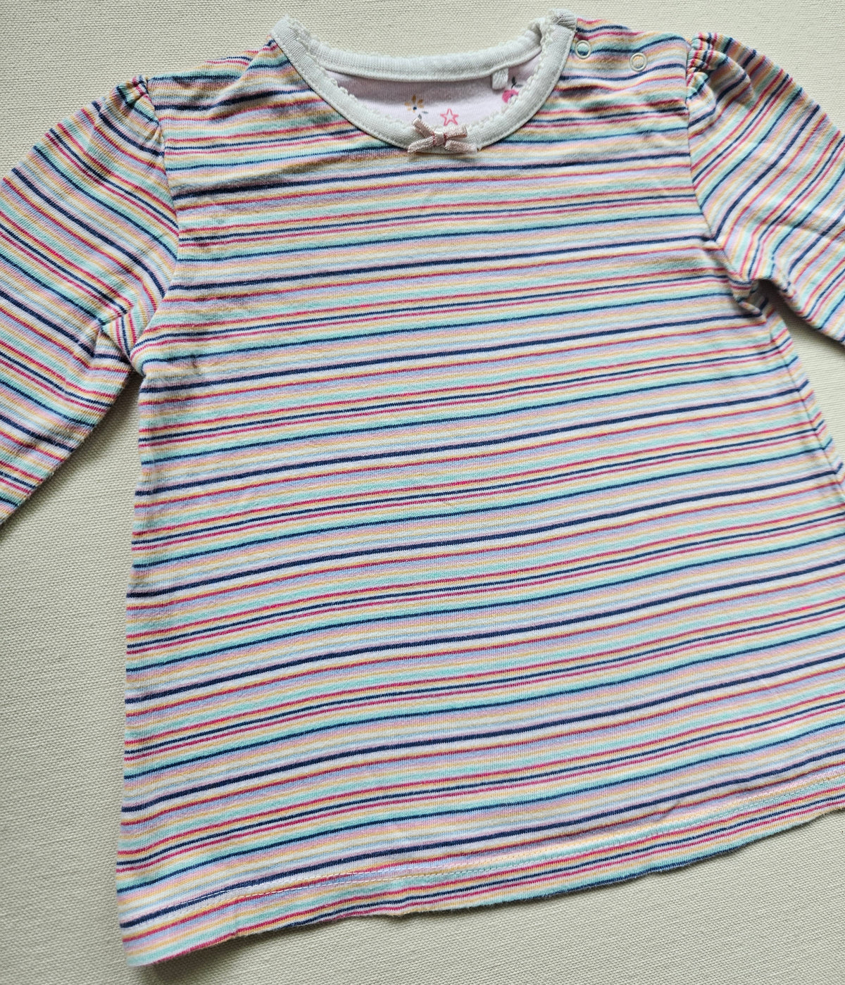 Next Baby 2-teiliges Set aus Jeans-Latzkleid & Langarmshirt | Gr. 68