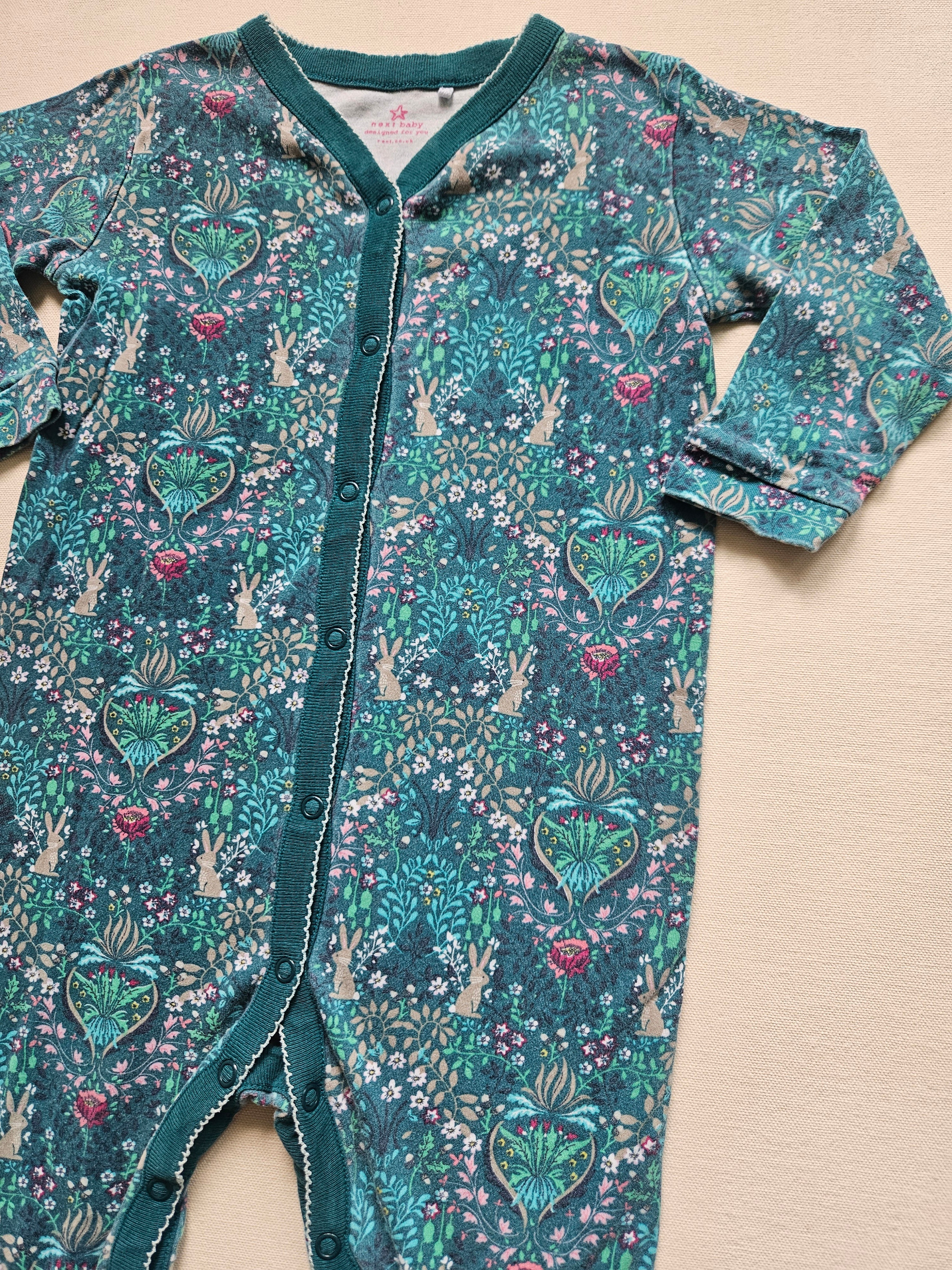 Next Schlafanzug mit Blumen- & Hasenprint 🌸🐇 | Gr. 92
