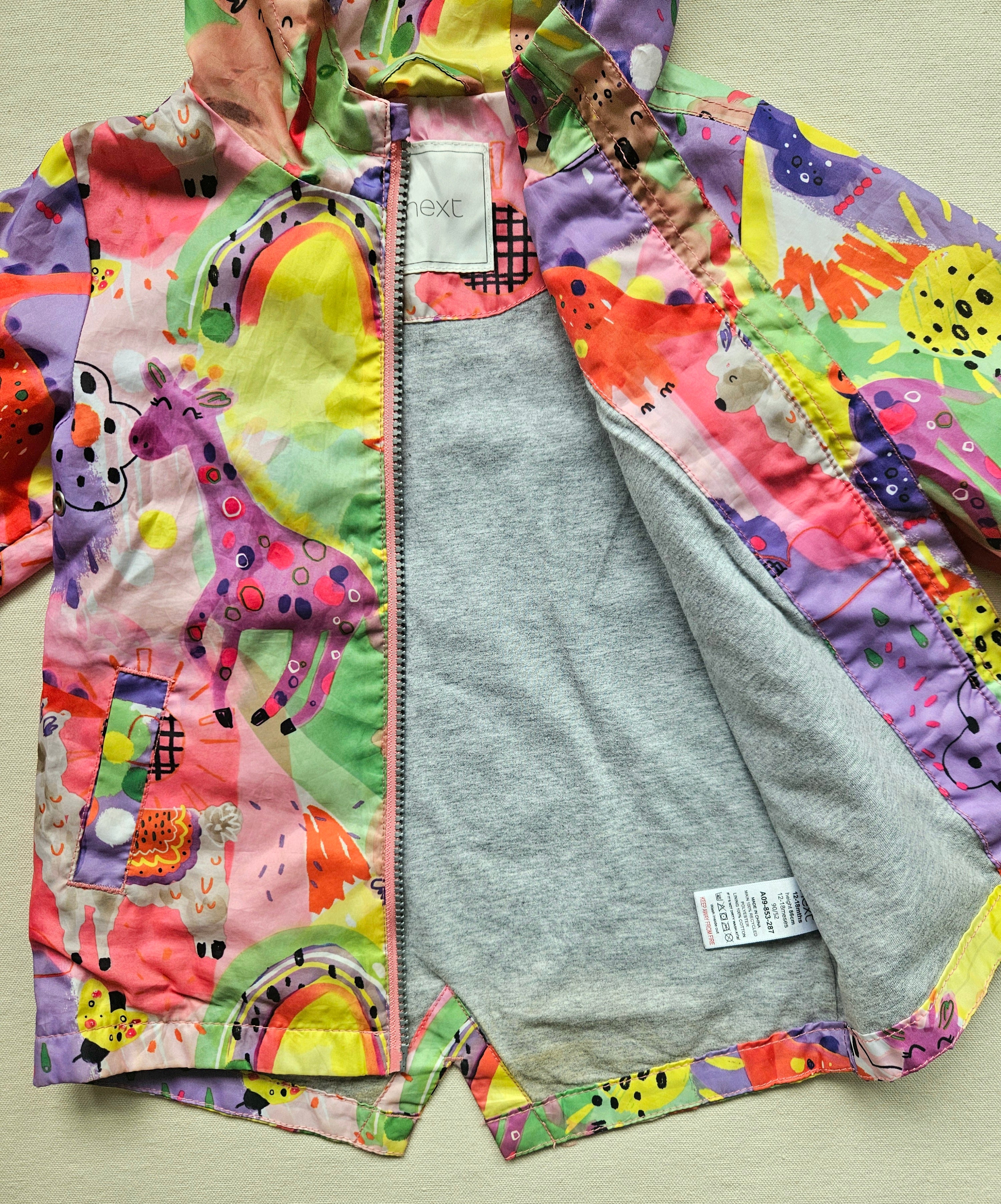 Next Regenbogen & Tiere Übergangsjacke 🌈 | Gr. 86