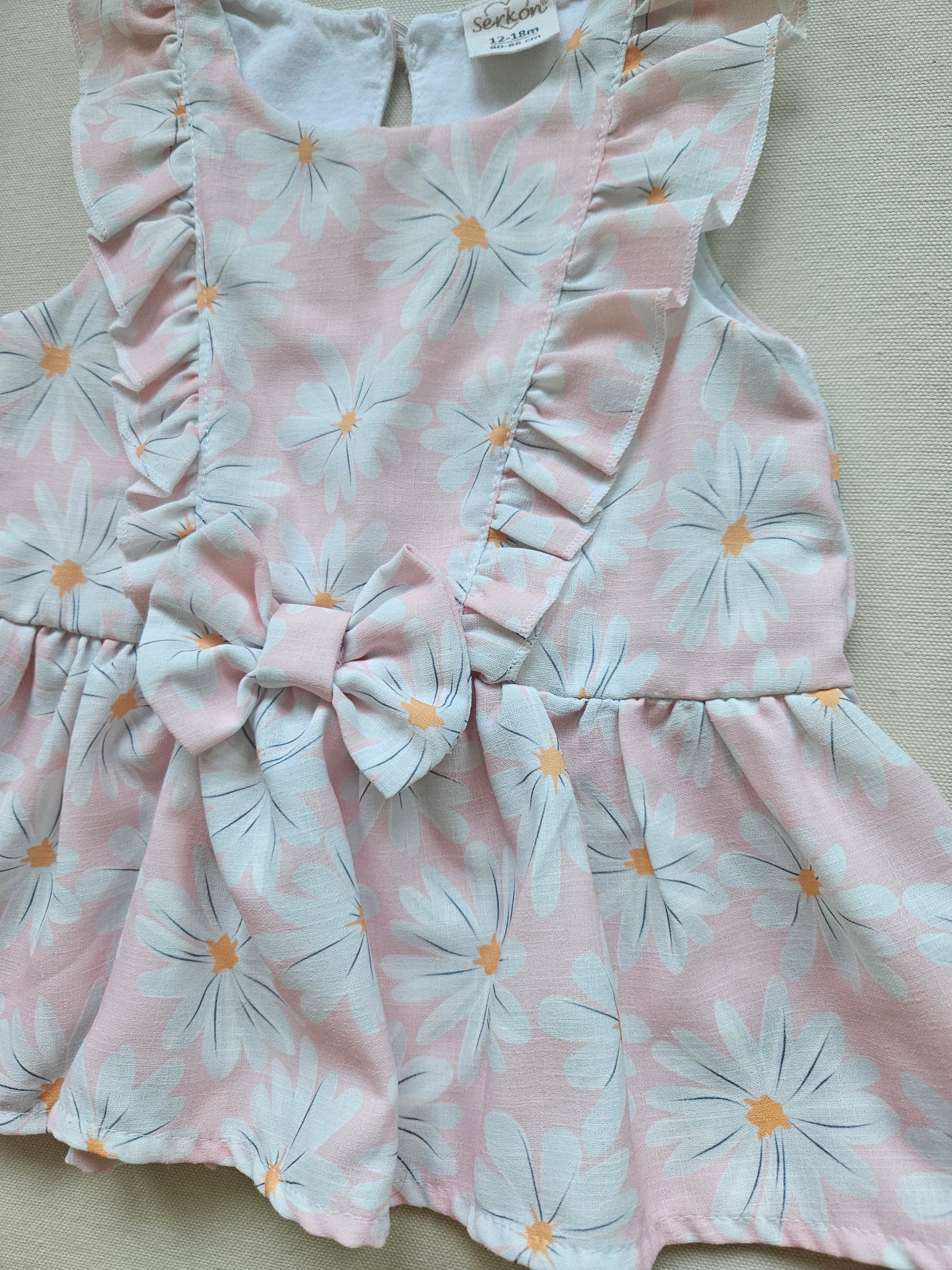 Serkon Blumenkleid mit Schleife 🌼 | Gr. 86