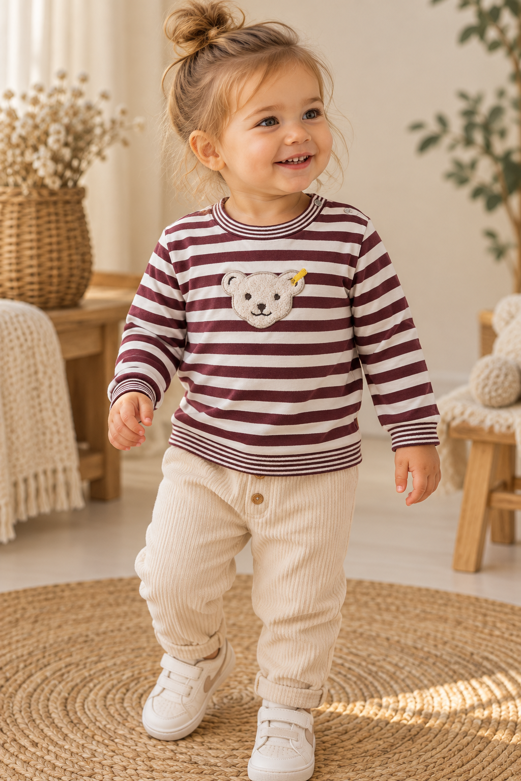Steiff Langarmshirt mit Teddy-Applikation 🐻 | Gr. 86