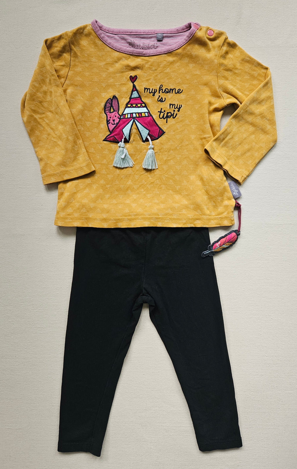 Sigikid Langarmshirt & Minymo Leggings – Outfit | Gr. 86