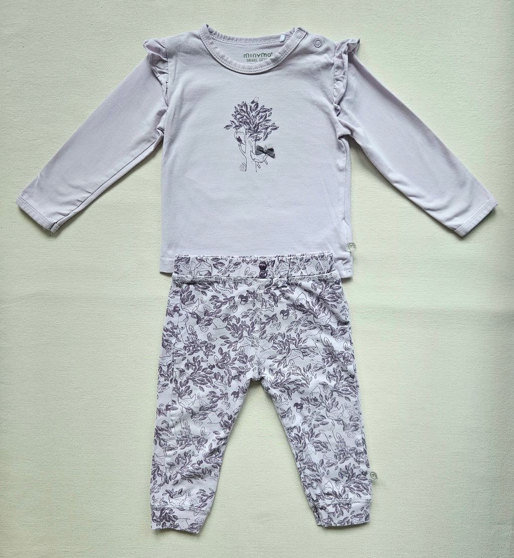 Minymo Organic Cotton Set mit Langarmshirt & Leggings | Gr. 74