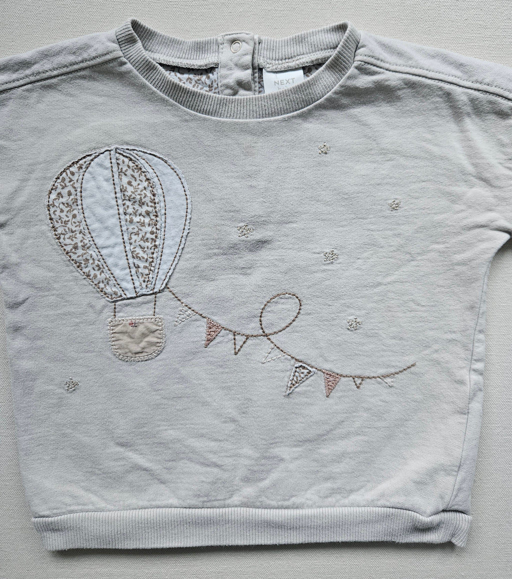 NEXT 2-teiliges Outfit mit Heißluftballon & Musterhose 🎈 | Gr. 80/86