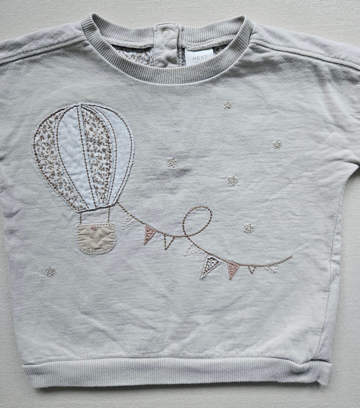 NEXT 2-teiliges Outfit mit Heißluftballon & Musterhose 🎈 | Gr. 80/86