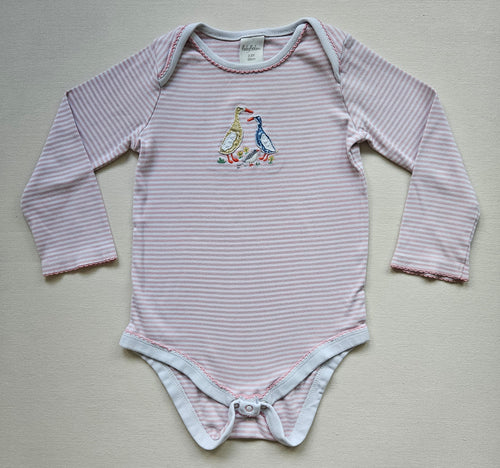Baby Boden Langarmbody mit Gänse-Stickerei | Gr. 98