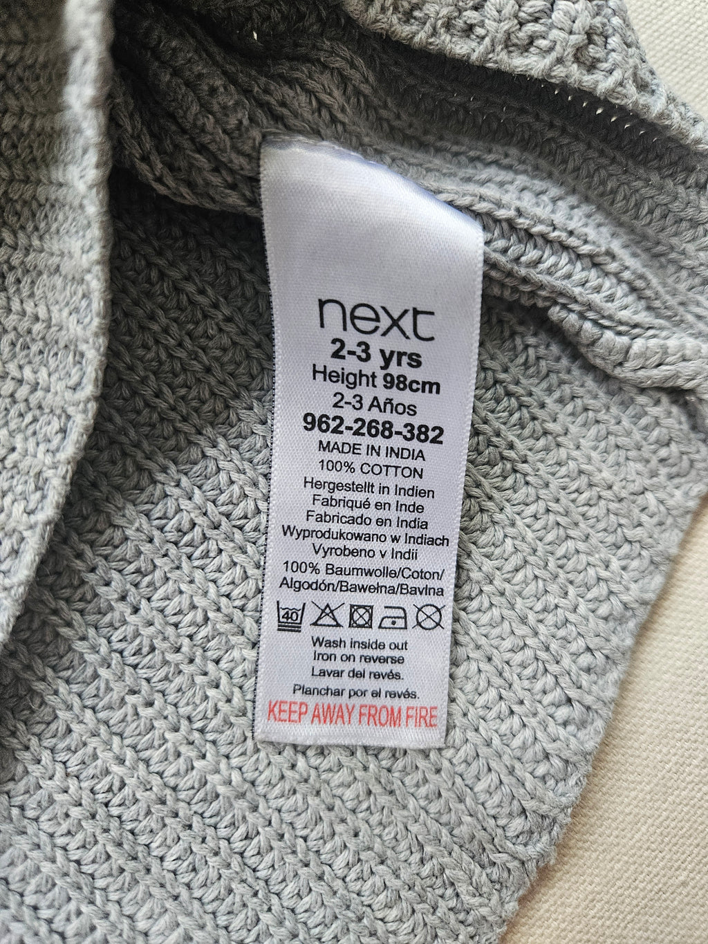Next Strickpullover Katze grau 🦁 | Gr. 98