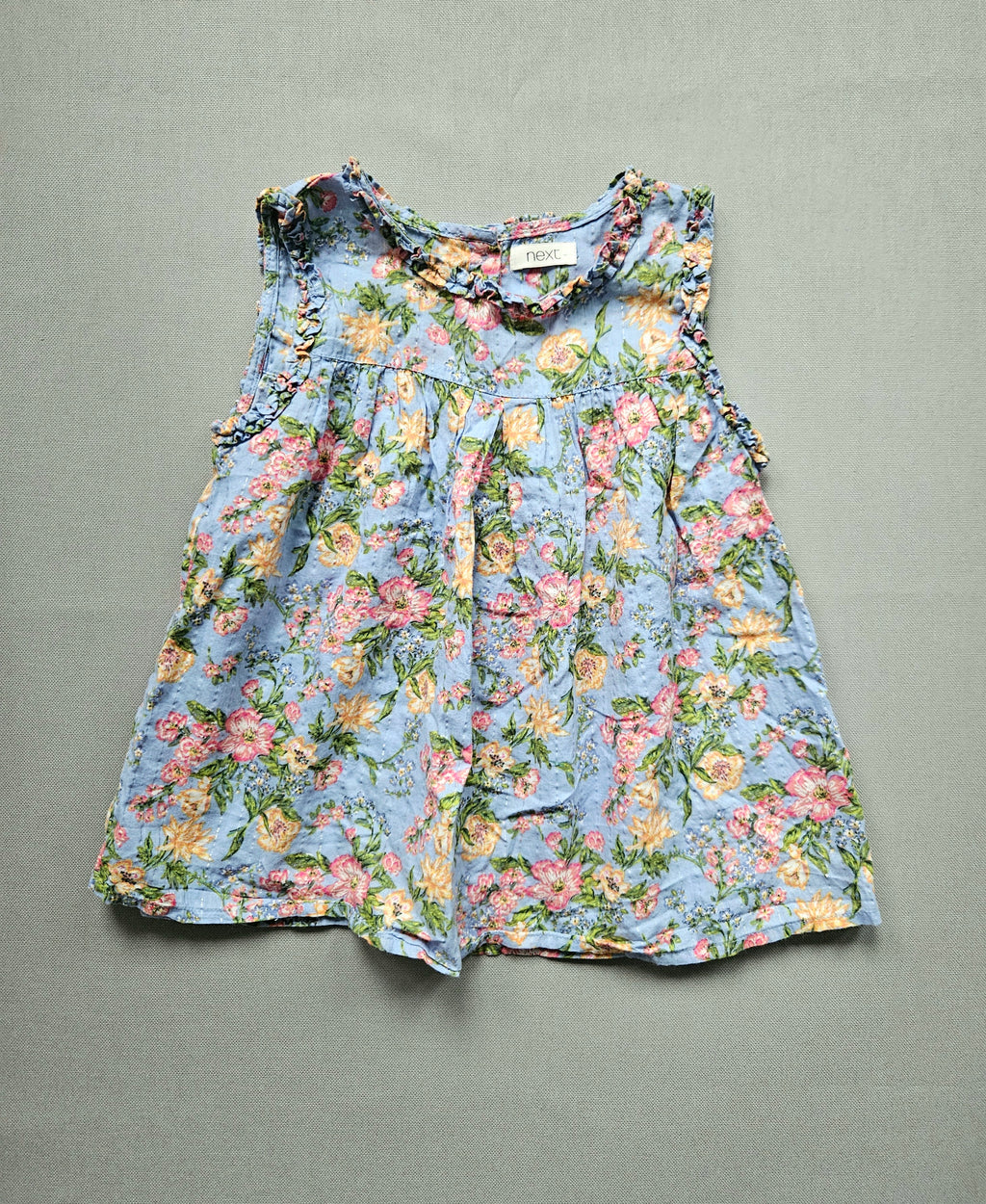 Sommer Tunika Blumen hellblau – Gr. 104 – NEXT