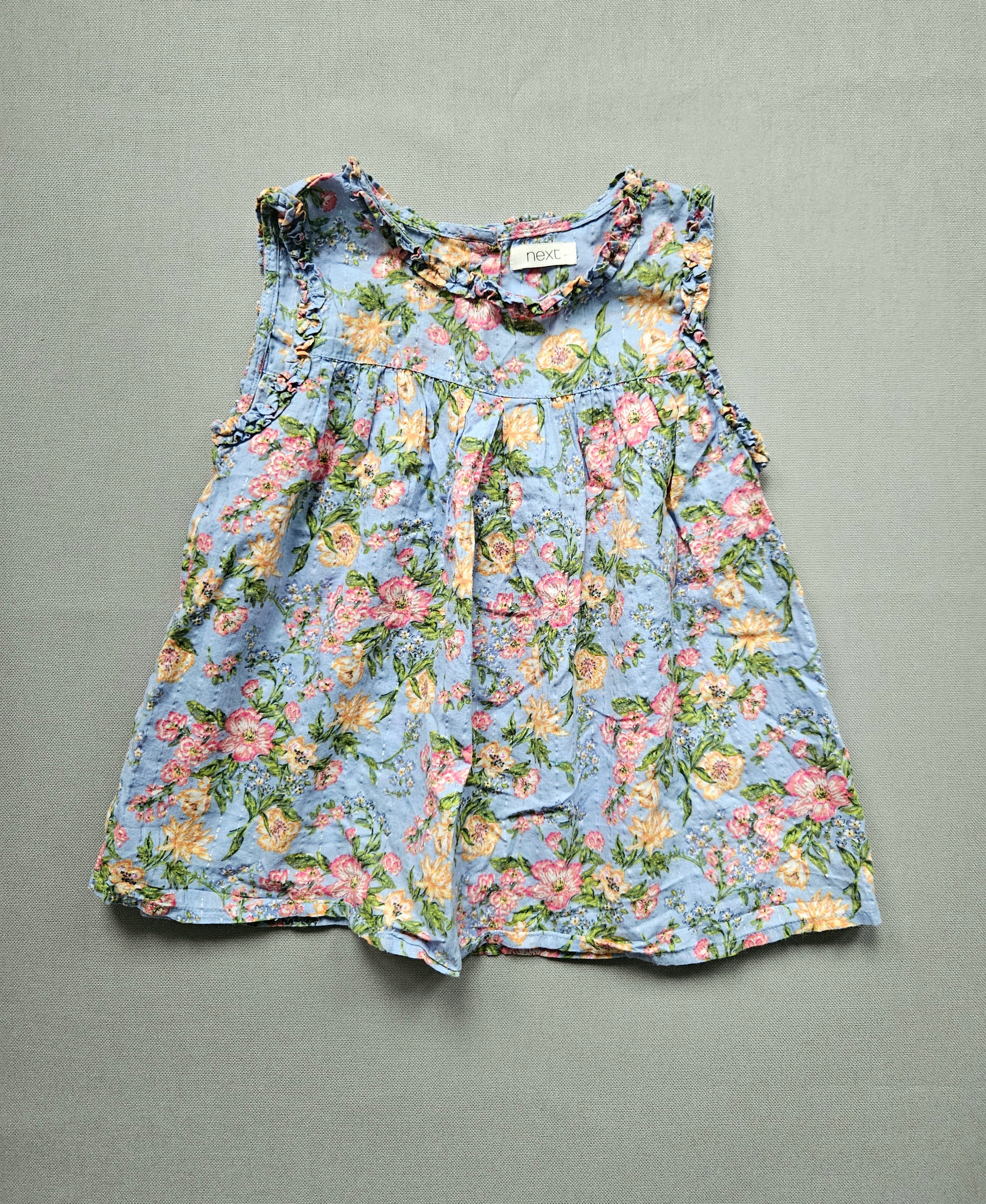 Sommer Tunika Blumen hellblau – Gr. 104 – NEXT