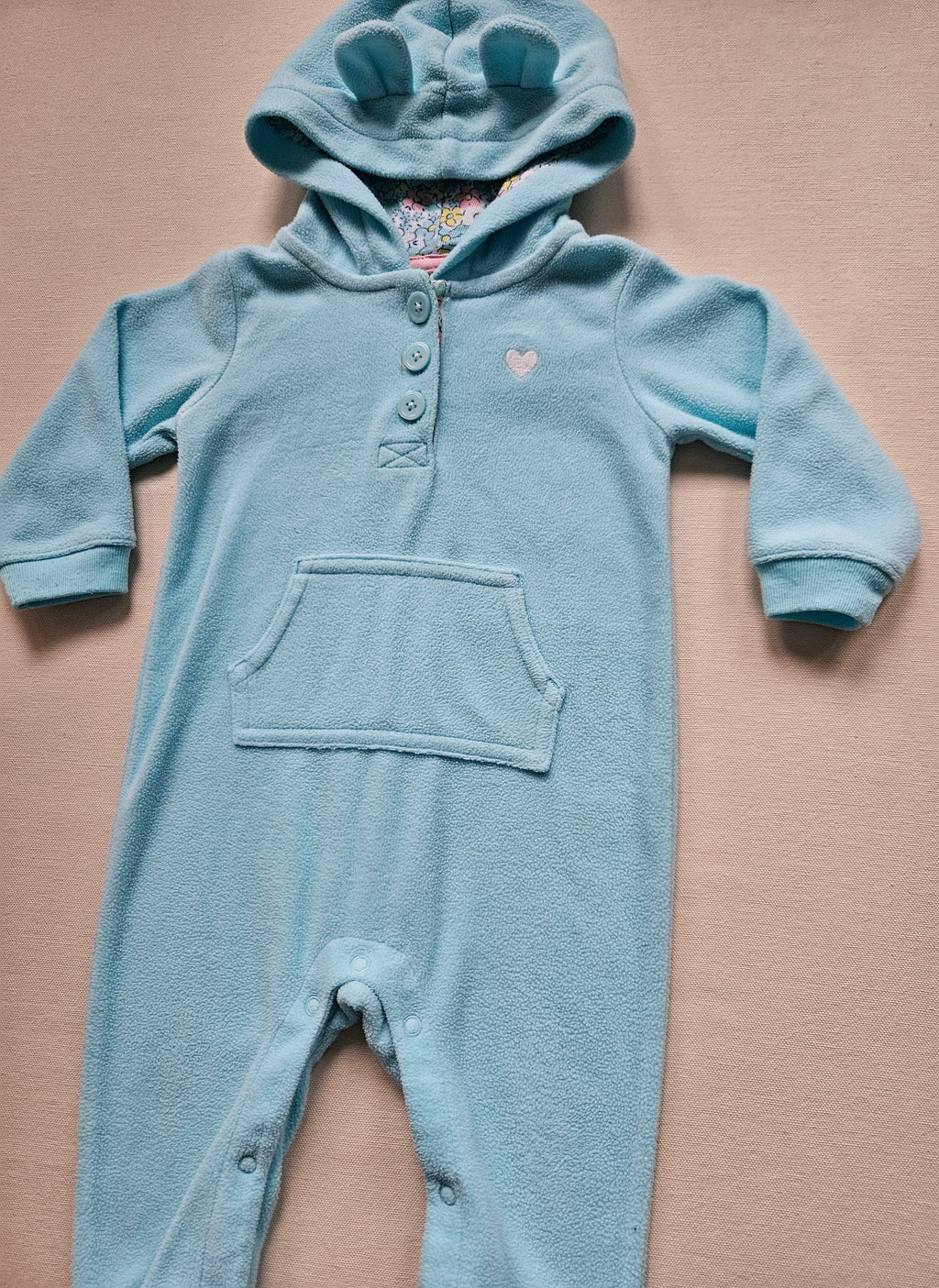 Carter’s Fleece-Overall mit Kapuze & Öhrchen | Gr. 74