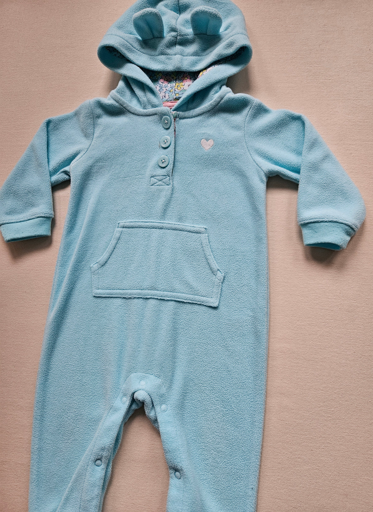 Carter’s Fleece-Overall mit Kapuze & Öhrchen | Gr. 74