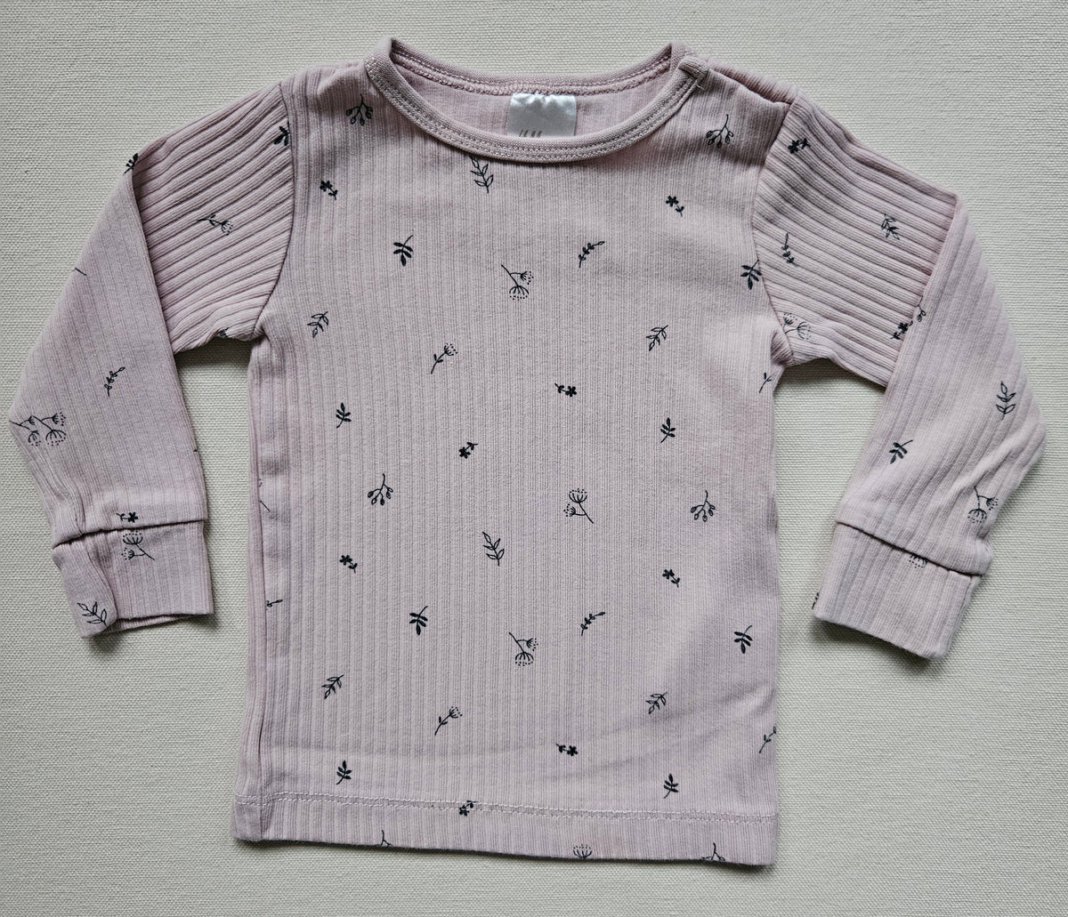 H&M 2-teiliges Ripp-Set mit Blumenprint 🌸 | Gr. 68