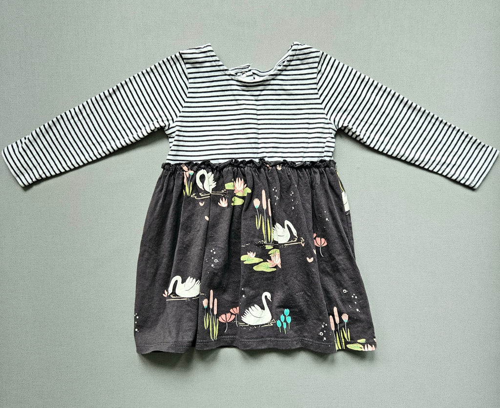 Next Kleid mit Schwanen-Print 🦢 | Gr. 74