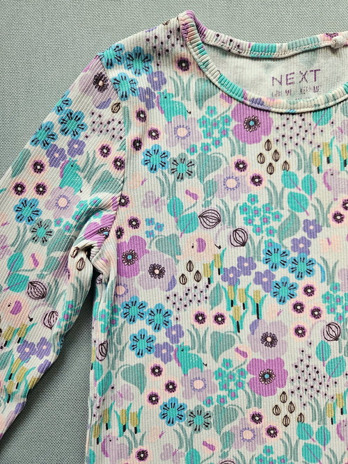 Langarmshirt mit Blumenmuster – Größe 98 – NEXT