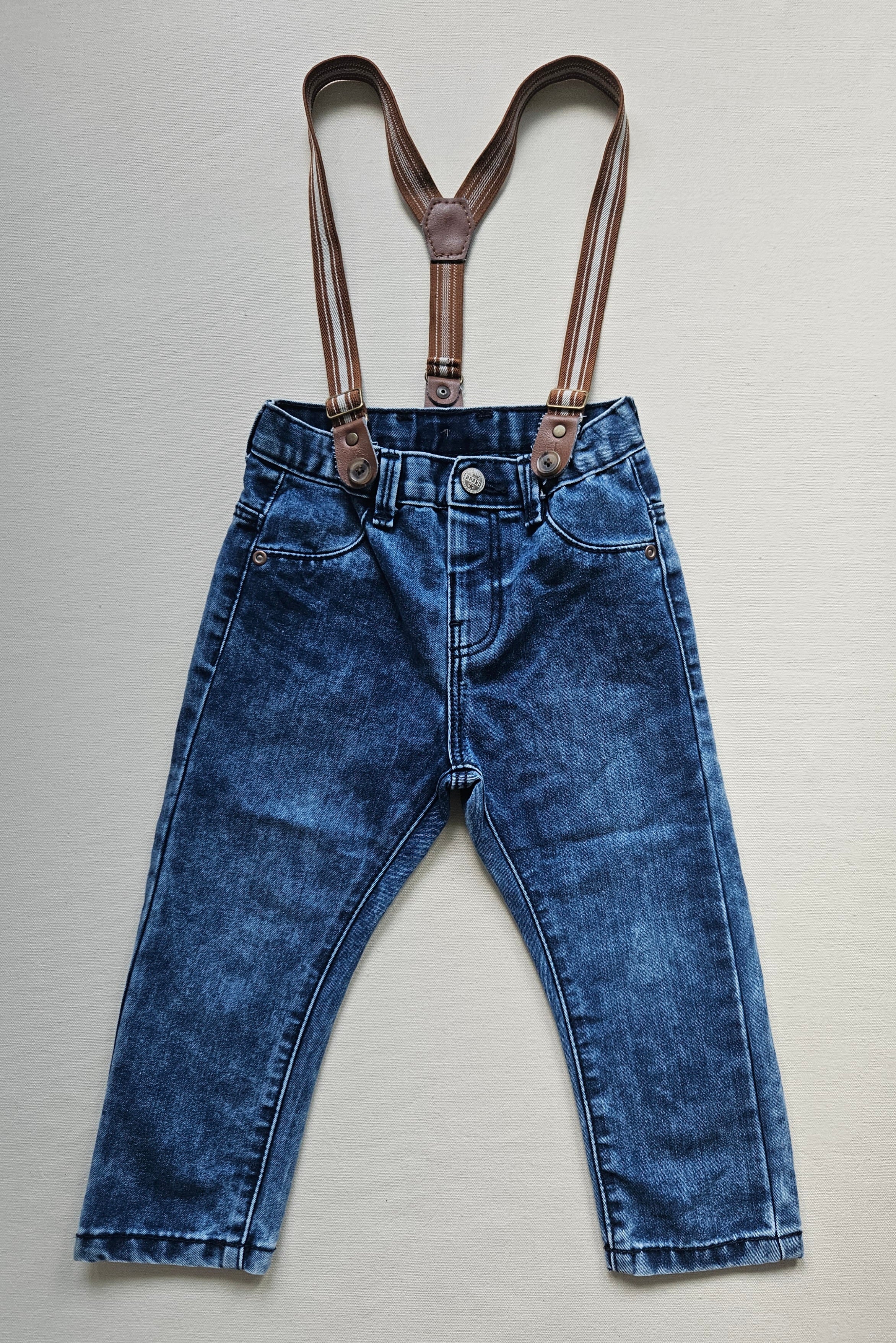 Hema Jeans mit Hosenträgern | Gr. 92