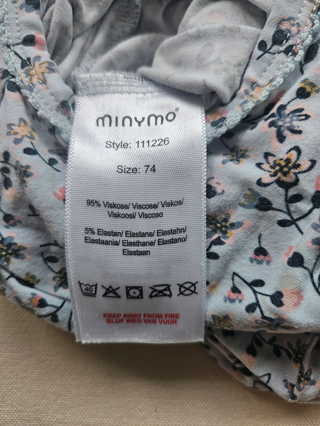 Minymo Overall mit Blumenmuster 🌸 | Gr. 74